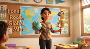 mengajari budaya lokal dengan bahasa inggris