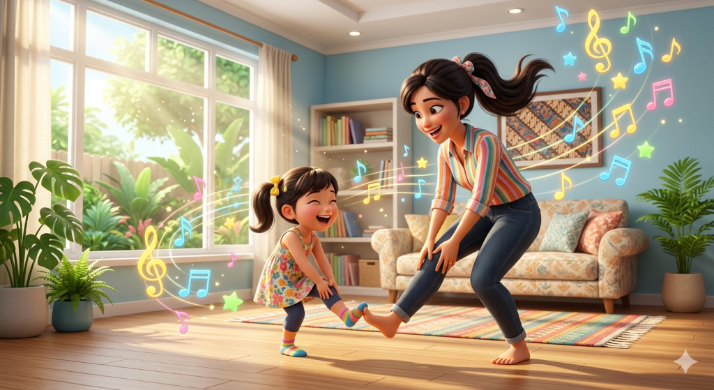 bernyanyi bersama anak usia 5 tahun