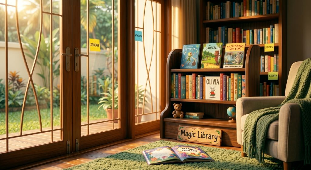 Menciptakan Perpustakaan Kecil Berbahasa Inggris di Sudut Rumah