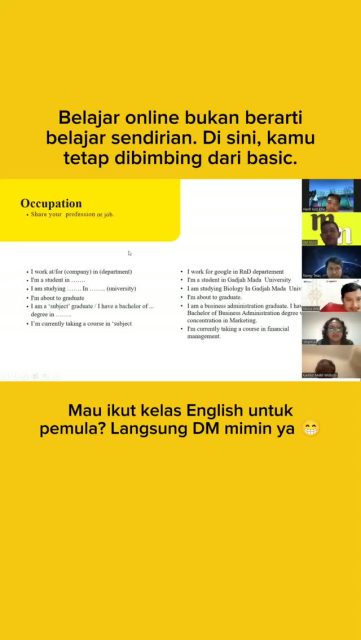 Belajar online bukan berarti kamu harus belajar sendirian. 🤍

Di kelas ini, kamu tetap dibimbing dari basic—mulai dari memahami materi pelan-pelan, latihan bareng, sampai berani bertanya saat belum paham.

Karena buat pemula, yang paling penting bukan langsung jago.
Yang penting ada arahan, ada latihan, dan ada tempat buat mulai tanpa takut salah. ✨

DM “BASIC” untuk info kelas online.

#BelajarBahasaInggris #EnglishPemula #BasicEnglish #KelasOnline #KampungInggrisMM