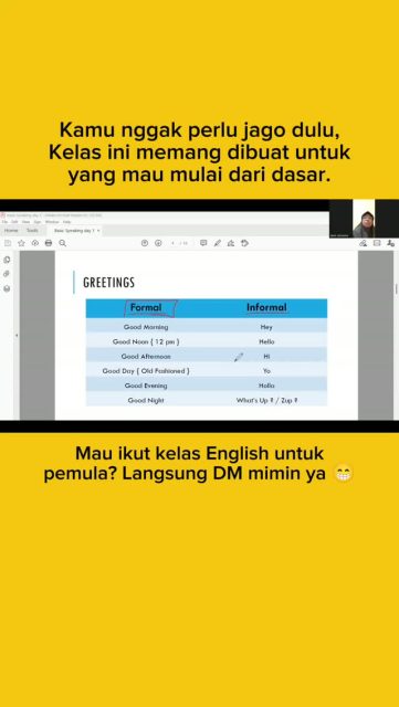 Kamu nggak perlu jago dulu buat mulai belajar English. 🤍

Kelas ini memang dibuat untuk kamu yang masih mulai dari dasar, masih sering bingung grammar, masih takut salah ngomong, atau belum tahu harus mulai dari mana.

Di sini, kamu belajar pelan-pelan, dibimbing dari basic, dan latihan sampai lebih percaya diri.

Karena yang penting bukan langsung bisa semuanya.
Yang penting kamu berani mulai dulu. ✨

DM “BASIC” untuk info kelas.

#BelajarBahasaInggris #EnglishPemula #BasicEnglish #KelasBahasaInggris #KampungInggrisMM