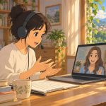 belajar 1-on-1 saat siswa mengikuti kelas private online dari rumah