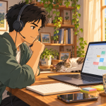 Peserta menyiapkan jadwal dan fokus belajar kelas private online di rumah.